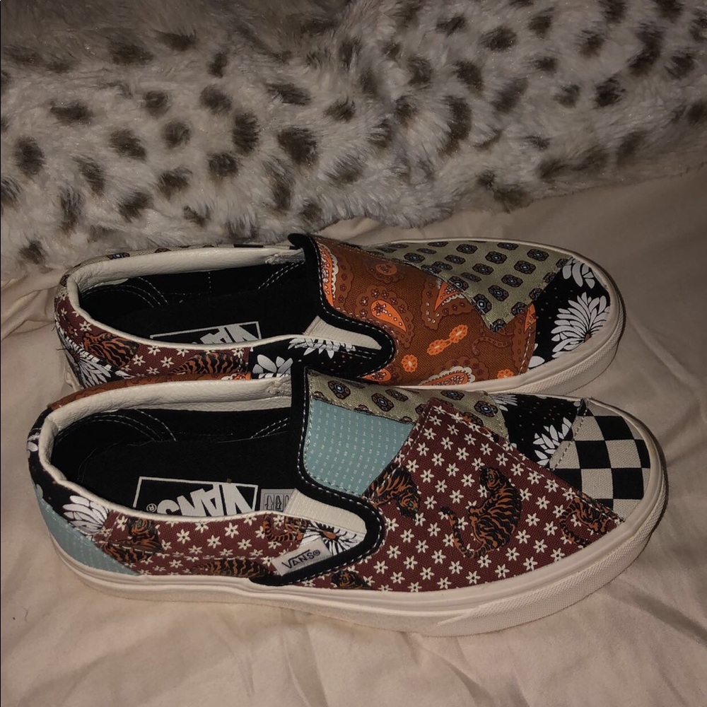 Patchwork Slip On Vans - image 2